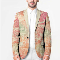 Hawaii Sweat Pink Ombre Blazer Aloha Tribal Pattern - Polynesian Pride