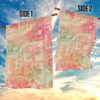 Hawaii Garden Flag Aloha Tribal Pattern Sweat Pink Ombre LT9 - Polynesian Pride