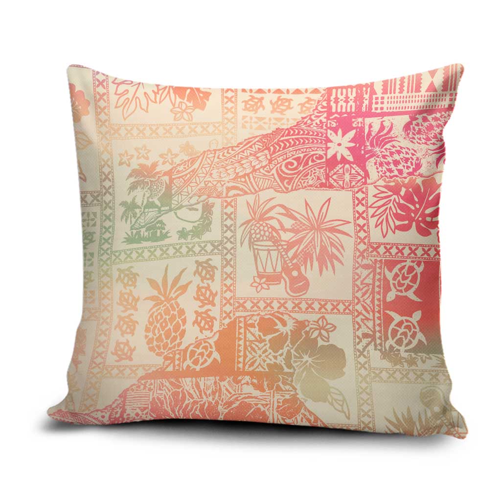 Hawaii Sweat Pink Ombre Pillow Cover Aloha Tribal Pattern - Polynesian Pride