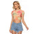 Hawaii Raglan Cropped T Shirt Aloha Tribal Pattern Sweat Pink Ombre LT9 Female Pink - Polynesian Pride