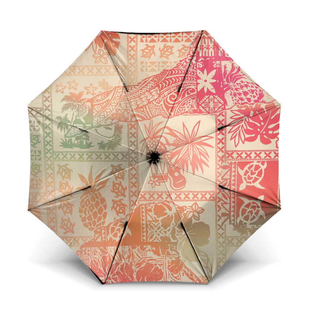 Hawaii Sweat Pink Ombre Umbrella Aloha Tribal Pattern - Polynesian Pride