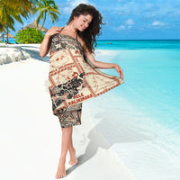 Aloha Hawaii Christmas Sarong Mele Kalikimaka Tapa Tribal Retro Style LT9 - Polynesian Pride