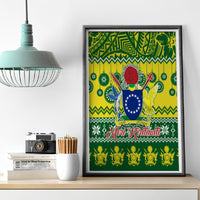 Cook Islands Christmas Canvas Wall Art Santa Beach Meri Kiritimiti LT9 - Polynesian Pride