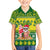 Cook Islands Christmas Family Matching Tank Maxi Dress and Hawaiian Shirt Santa Beach Meri Kiritimiti LT9 Son's Shirt Green - Polynesian Pride