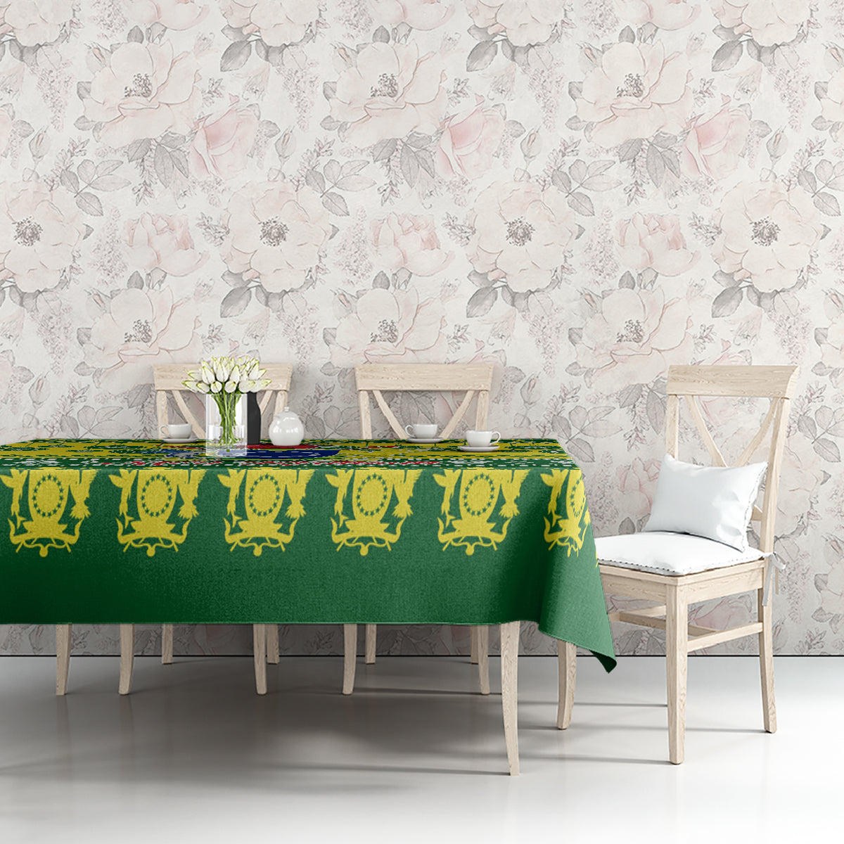 Cook Islands Christmas Tablecloth Santa Beach Meri Kiritimiti LT9 - Polynesian Pride