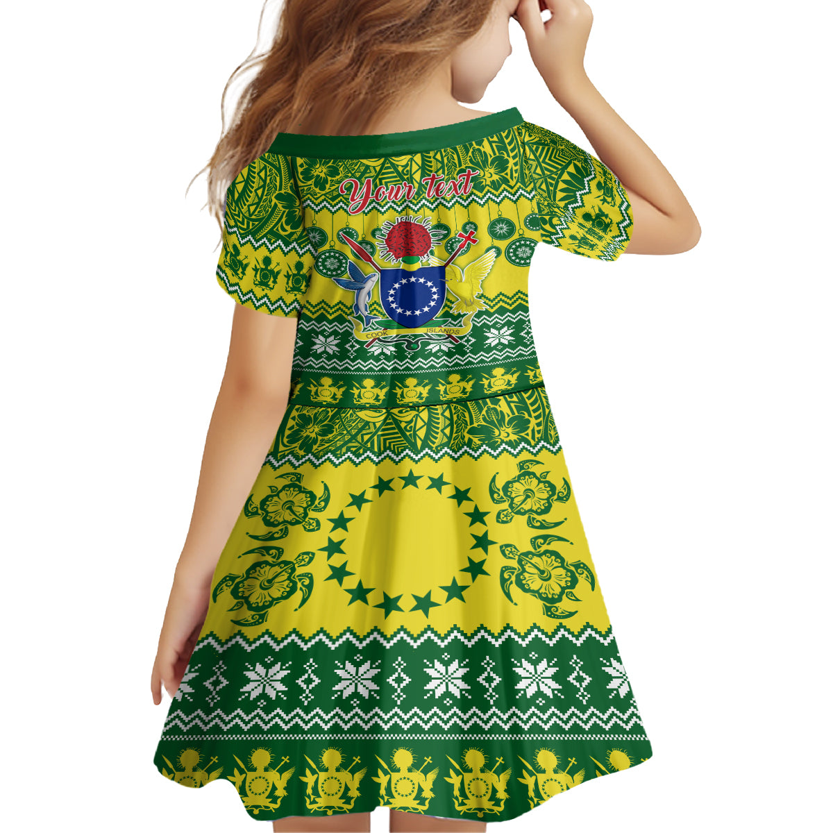 Personalised Cook Islands Christmas Family Matching Puletasi Dress and Hawaiian Shirt Santa Beach Meri Kiritimiti LT9 - Polynesian Pride