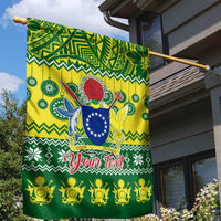 Personalised Cook Islands Christmas Garden Flag Santa Beach Meri Kiritimiti LT9 - Polynesian Pride