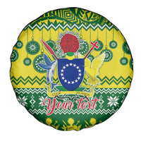 Personalised Cook Islands Christmas Spare Tire Cover Santa Beach Meri Kiritimiti LT9 - Polynesian Pride