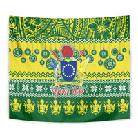 Personalised Cook Islands Christmas Tapestry Santa Beach Meri Kiritimiti LT9 - Polynesian Pride