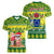 Personalised Cook Islands Christmas Women V Neck T Shirt Santa Beach Meri Kiritimiti LT9 - Polynesian Pride