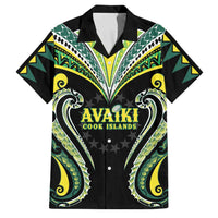 Custom Rugby Cook Islands Avaiki Family Matching Off Shoulder Maxi Dress and Hawaiian Shirt Black Kuki Airani Tribal Maori Inspired - Polynesian Pride