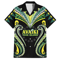 Custom Rugby Cook Islands Avaiki Hawaiian Shirt Black Kuki Airani Tribal Maori Inspired - Polynesian Pride