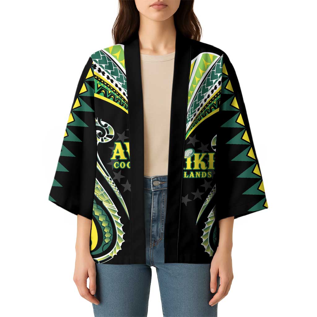 Custom Rugby Cook Islands Avaiki Kimono Black Kuki Airani Tribal Maori Inspired LT9 - Polynesian Pride