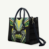 Rugby Cook Islands Avaiki Leather Bag Black Kuki Airani Tribal Maori Inspired LT9 Black - Polynesian Pride