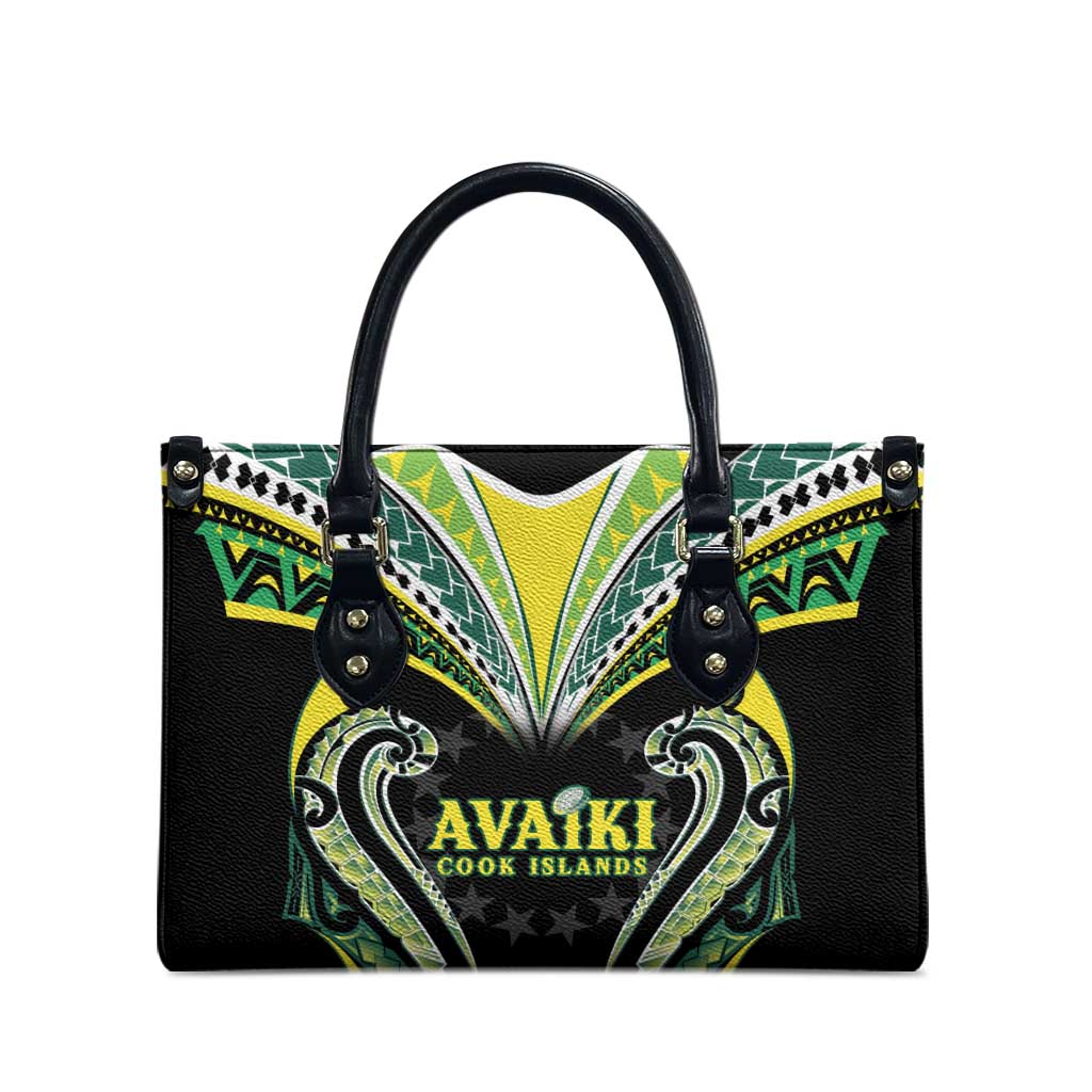 Rugby Cook Islands Avaiki Leather Bag Black Kuki Airani Tribal Maori Inspired LT9 - Polynesian Pride