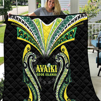 Rugby Cook Islands Avaiki Quilt Black Kuki Airani Tribal Maori Inspired LT9 Black - Polynesian Pride