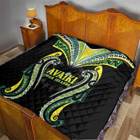 Rugby Cook Islands Avaiki Quilt Black Kuki Airani Tribal Maori Inspired LT9 - Polynesian Pride