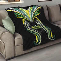 Rugby Cook Islands Avaiki Quilt Black Kuki Airani Tribal Maori Inspired LT9 - Polynesian Pride