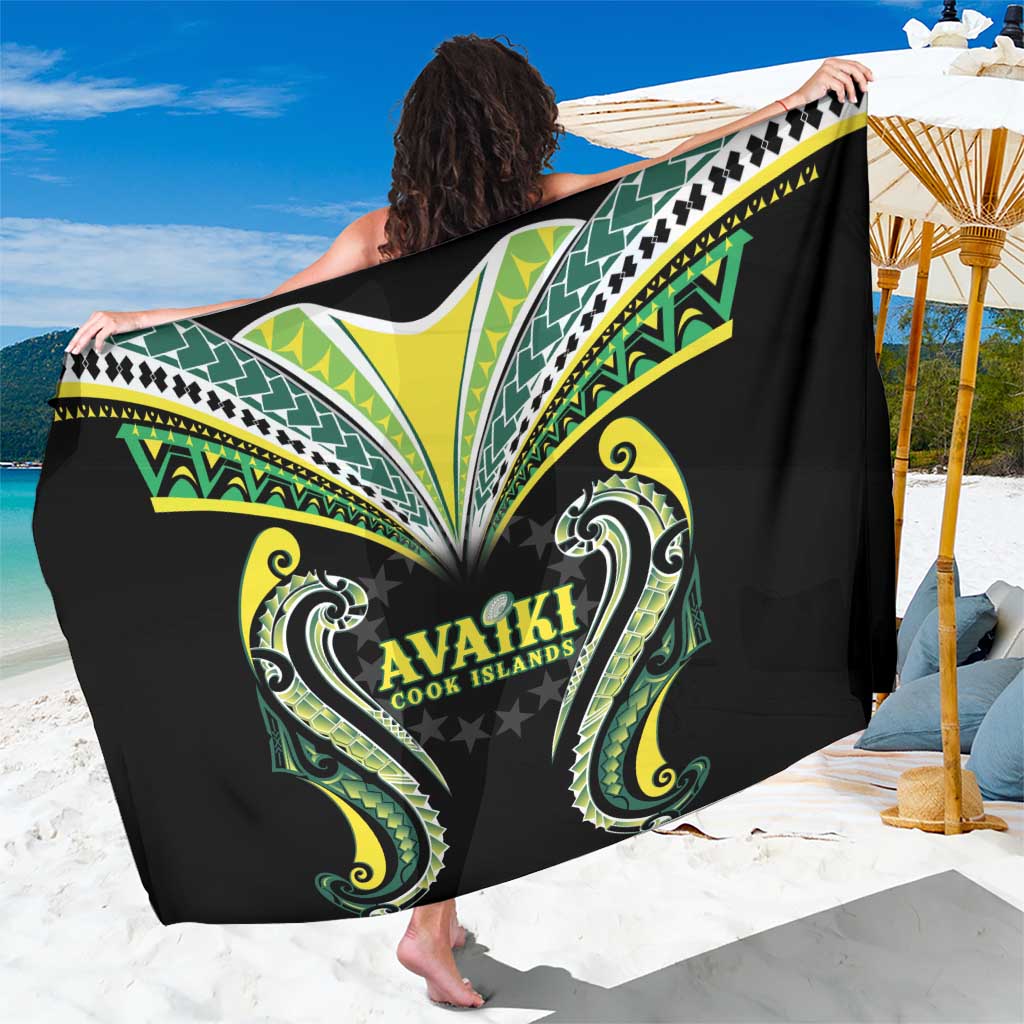 Rugby Cook Islands Avaiki Sarong Black Kuki Airani Tribal Maori Inspired LT9 One Size 44 x 66 inches Black - Polynesian Pride