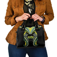 Rugby Cook Islands Avaiki Shoulder Handbag Black Kuki Airani Tribal Maori Inspired LT9 - Polynesian Pride