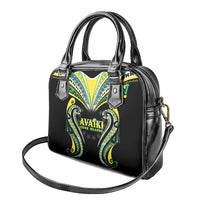 Rugby Cook Islands Avaiki Shoulder Handbag Black Kuki Airani Tribal Maori Inspired LT9 - Polynesian Pride