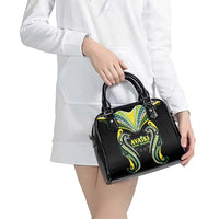 Rugby Cook Islands Avaiki Shoulder Handbag Black Kuki Airani Tribal Maori Inspired LT9 - Polynesian Pride