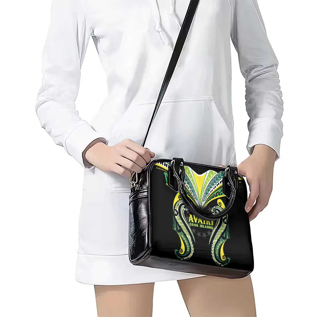 Rugby Cook Islands Avaiki Shoulder Handbag Black Kuki Airani Tribal Maori Inspired LT9 - Polynesian Pride