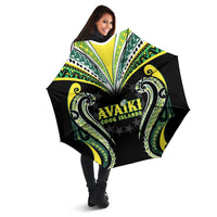 Rugby Cook Islands Avaiki Umbrella Black Kuki Airani Tribal Maori Inspired LT9 - Polynesian Pride