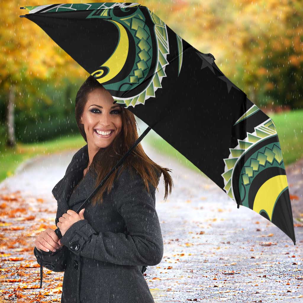 Rugby Cook Islands Avaiki Umbrella Black Kuki Airani Tribal Maori Inspired LT9 - Polynesian Pride