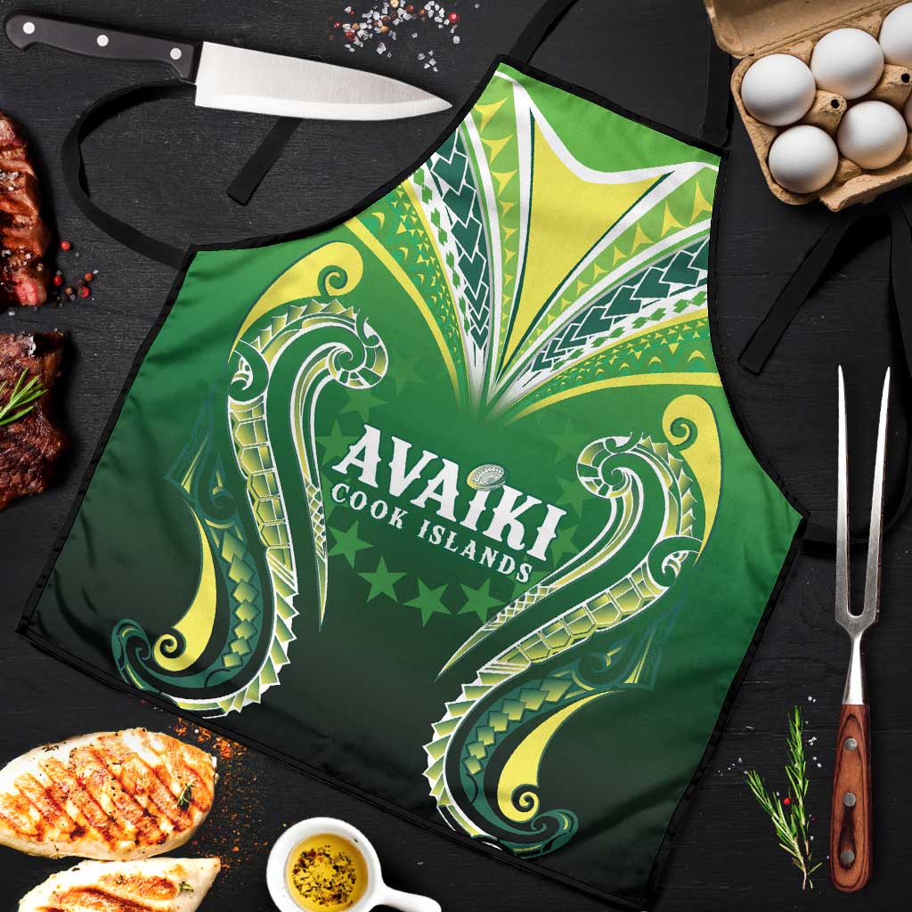 Rugby Cook Islands Avaiki Apron Green Kuki Airani Tribal Maori Inspired LT9 Green - Polynesian Pride