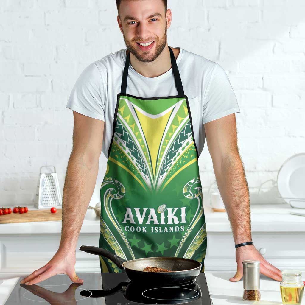 Rugby Cook Islands Avaiki Apron Green Kuki Airani Tribal Maori Inspired LT9 - Polynesian Pride