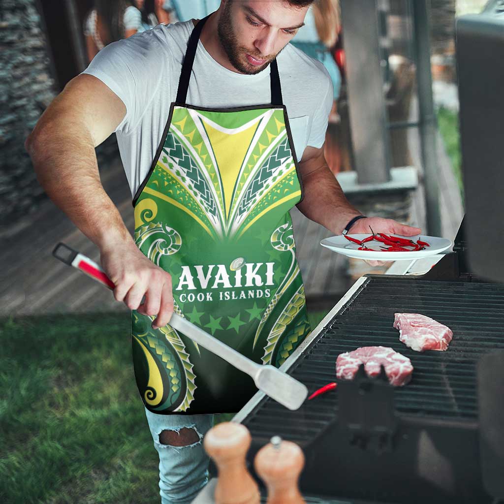 Rugby Cook Islands Avaiki Apron Green Kuki Airani Tribal Maori Inspired LT9 - Polynesian Pride