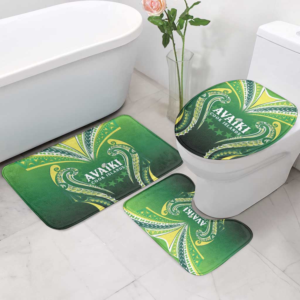 Rugby Cook Islands Avaiki Bathroom Set Green Kuki Airani Tribal Maori Inspired LT9 - Polynesian Pride