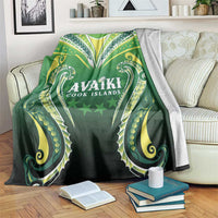 Rugby Cook Islands Avaiki Blanket Green Kuki Airani Tribal Maori Inspired LT9 Green - Polynesian Pride