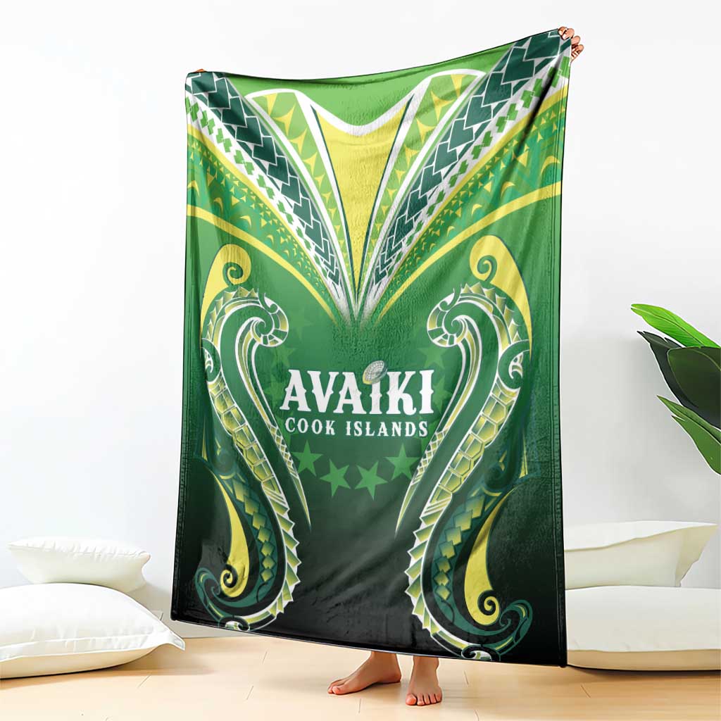 Rugby Cook Islands Avaiki Blanket Green Kuki Airani Tribal Maori Inspired LT9 - Polynesian Pride