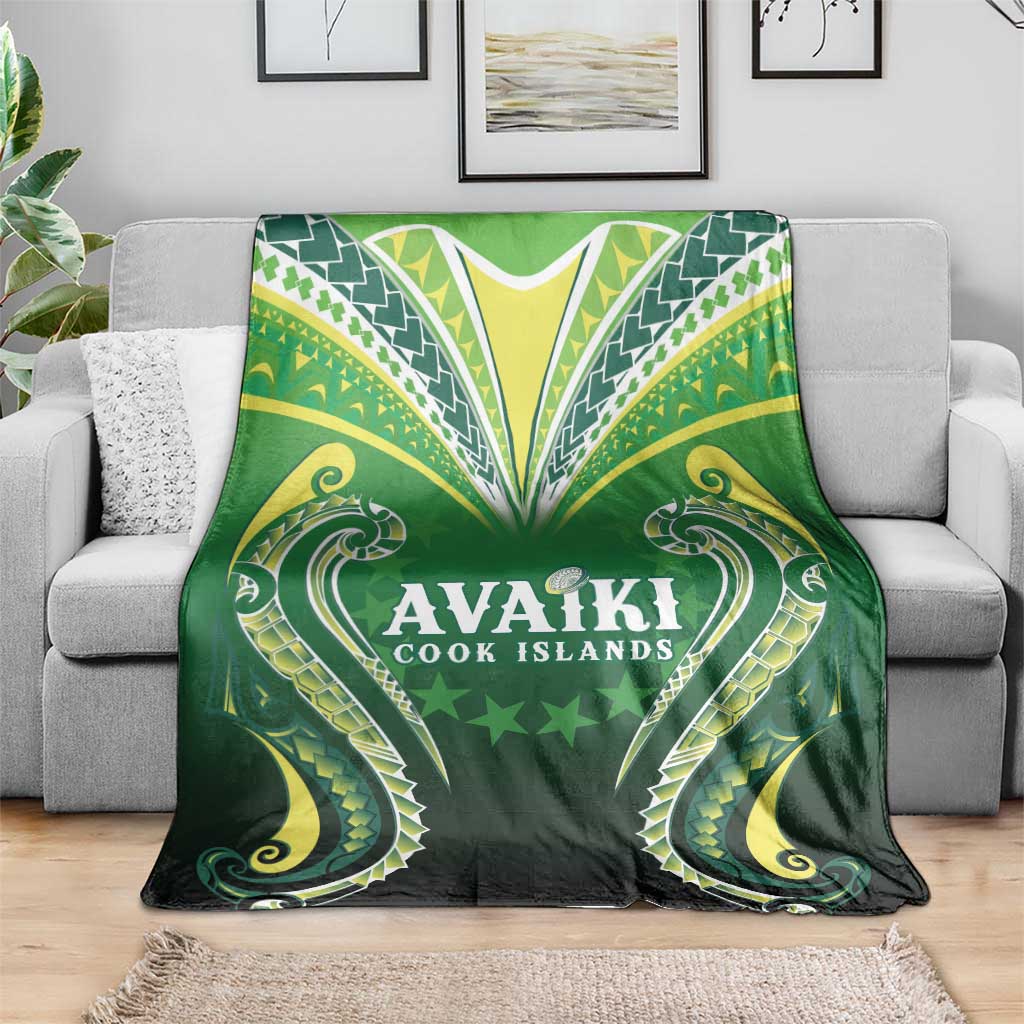 Rugby Cook Islands Avaiki Blanket Green Kuki Airani Tribal Maori Inspired LT9 - Polynesian Pride
