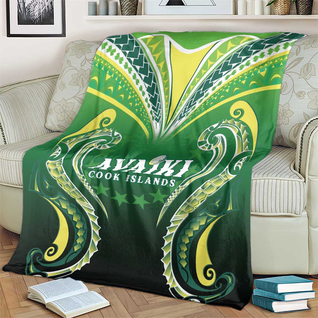 Rugby Cook Islands Avaiki Blanket Green Kuki Airani Tribal Maori Inspired LT9 - Polynesian Pride