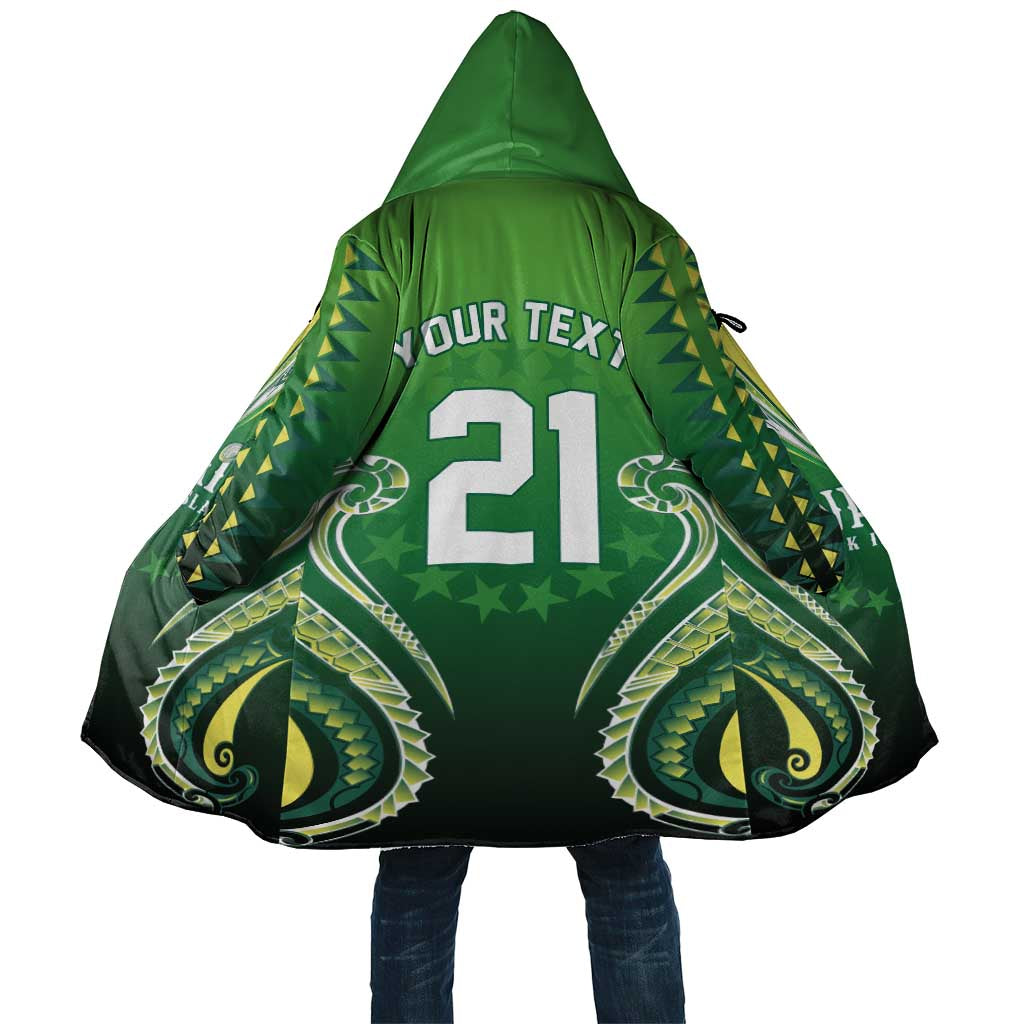 Custom Rugby Cook Islands Avaiki Cloak Green Kuki Airani Tribal Maori Inspired LT9 Unisex Green - Polynesian Pride