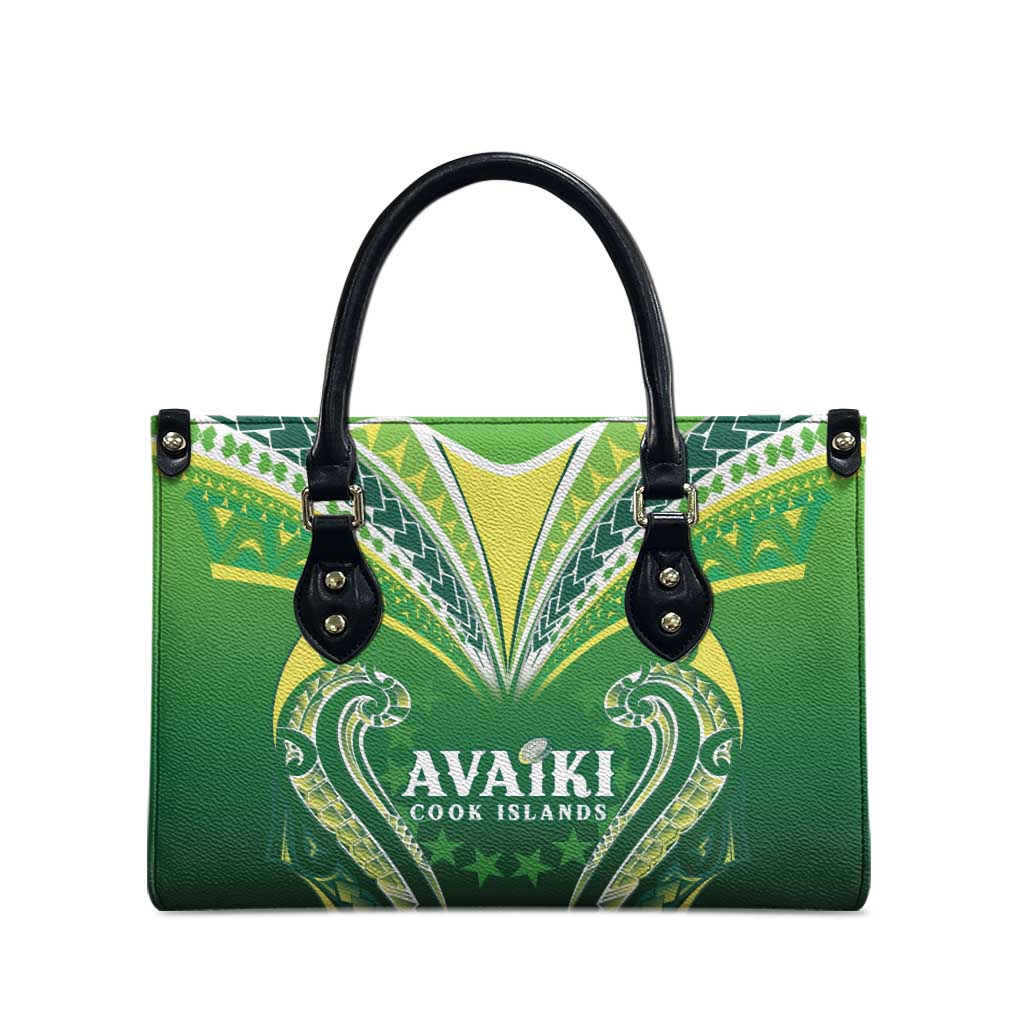 Rugby Cook Islands Avaiki Leather Bag Green Kuki Airani Tribal Maori Inspired LT9 - Polynesian Pride