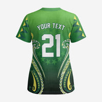 Custom Rugby Cook Islands Avaiki Scrub Top Green Kuki Airani Tribal Maori Inspired LT9 - Polynesian Pride