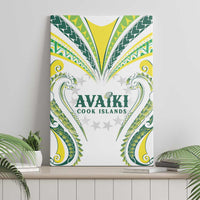 Rugby Cook Islands Avaiki Canvas Wall Art White Kuki Airani Tribal Maori Inspired LT9 - Polynesian Pride