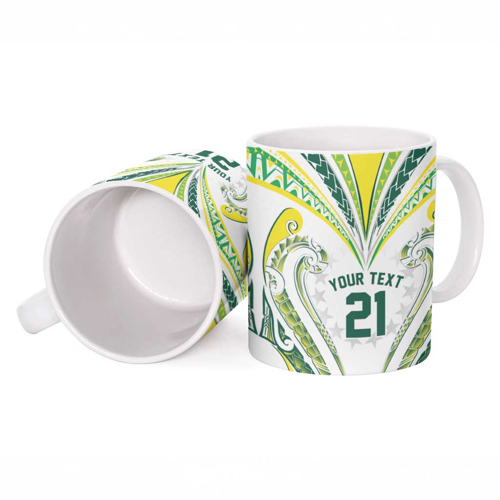 Custom Rugby Cook Islands Avaiki Ceramic Mug White Kuki Airani Tribal Maori Inspired LT9 - Polynesian Pride