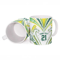 Custom Rugby Cook Islands Avaiki Ceramic Mug White Kuki Airani Tribal Maori Inspired LT9 - Polynesian Pride