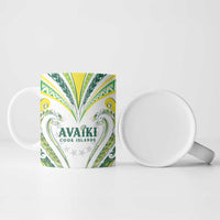 Custom Rugby Cook Islands Avaiki Ceramic Mug White Kuki Airani Tribal Maori Inspired LT9 - Polynesian Pride
