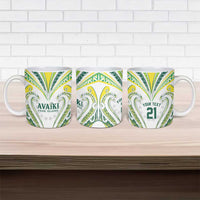 Custom Rugby Cook Islands Avaiki Ceramic Mug White Kuki Airani Tribal Maori Inspired LT9 - Polynesian Pride