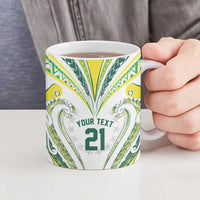 Custom Rugby Cook Islands Avaiki Ceramic Mug White Kuki Airani Tribal Maori Inspired LT9 - Polynesian Pride