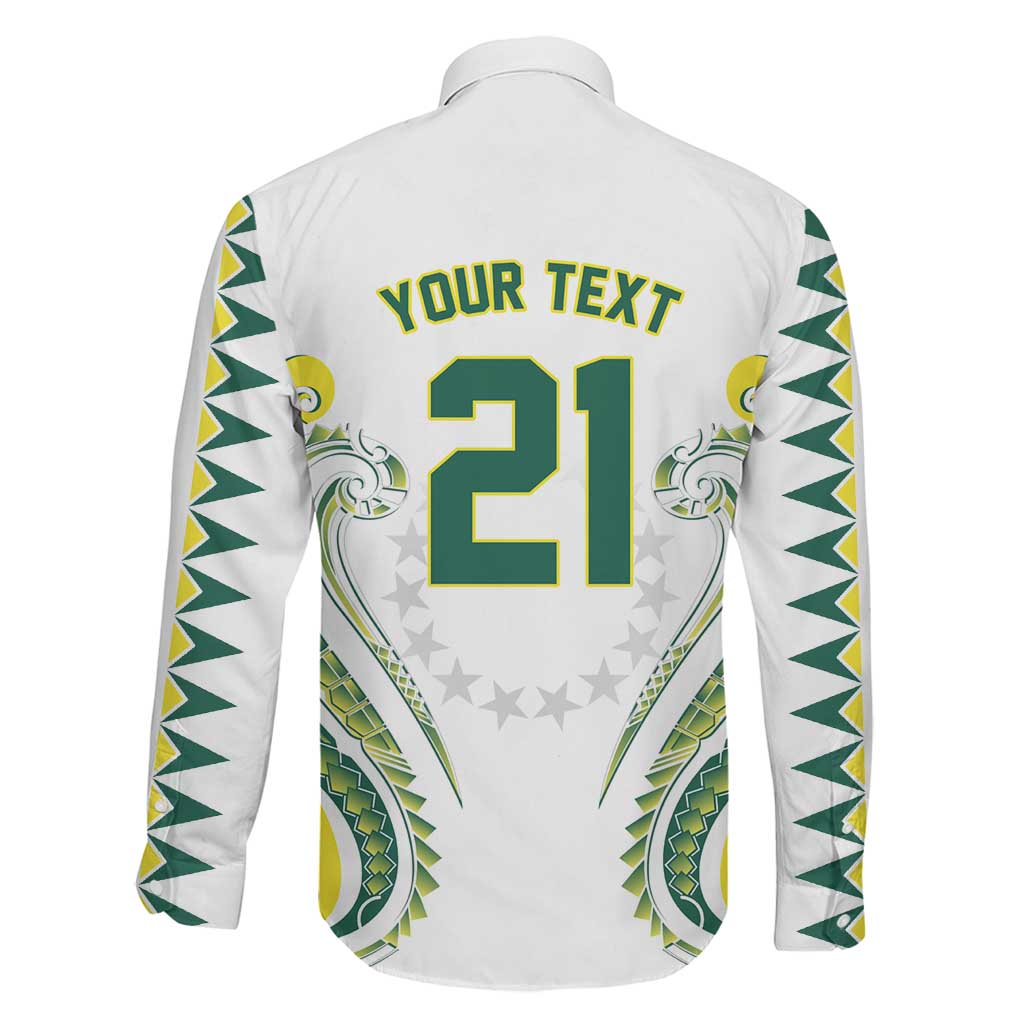 Custom Rugby Cook Islands Avaiki Family Matching Off Shoulder Short Dress and Hawaiian Shirt White Kuki Airani Tribal Maori Inspired - Polynesian Pride