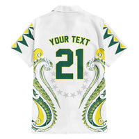 Custom Rugby Cook Islands Avaiki Hawaiian Shirt White Kuki Airani Tribal Maori Inspired - Polynesian Pride