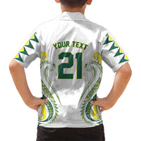 Custom Rugby Cook Islands Avaiki Hawaiian Shirt White Kuki Airani Tribal Maori Inspired - Polynesian Pride