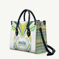 Rugby Cook Islands Avaiki Leather Bag White Kuki Airani Tribal Maori Inspired LT9 White - Polynesian Pride